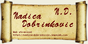 Nadica Dobrinković vizit kartica